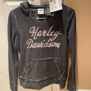 Brand new Harley Davidson gray hooded sweater